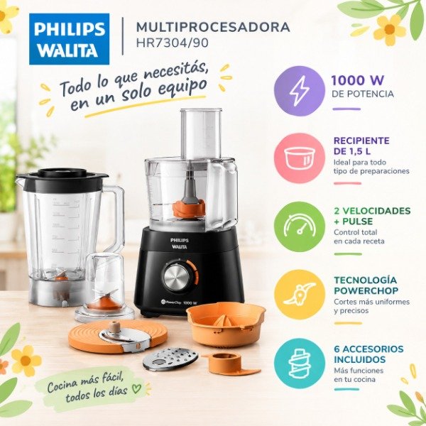 Producto - MULTIPROCESADORA PHILIPS WALITA HR7304/90