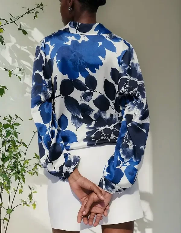 Producto - Camisa manga larga estampada con botones - 5