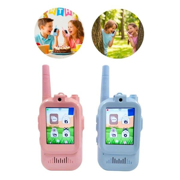 Producto - SQ-XJ05 WALKIE-TALKIES CON VIDEO 2 POR CAJA CELESTE X1 ROSA X1 - 0