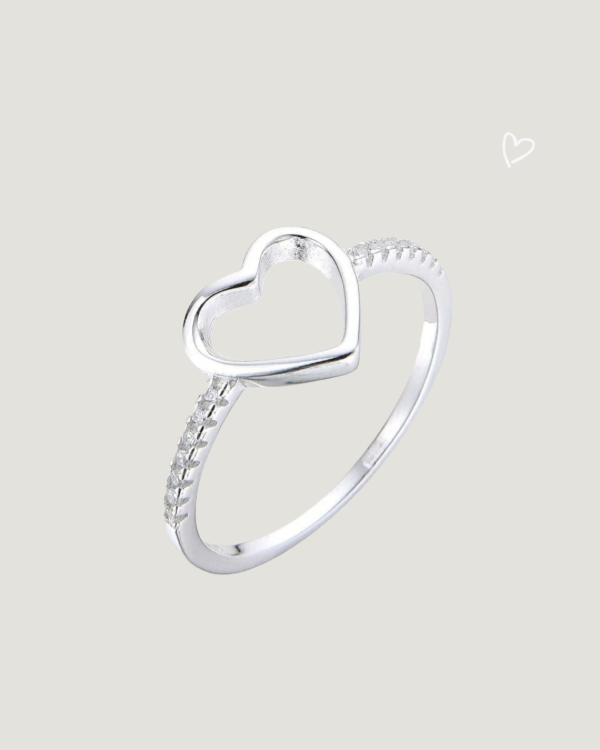 Producto - Anillo Corazón calado Xl y Cubics Plata925