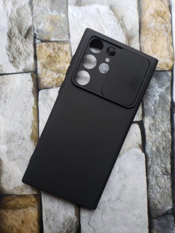 Producto - Funda silicone soft cubrecamara Samsung S22 Ultra negra