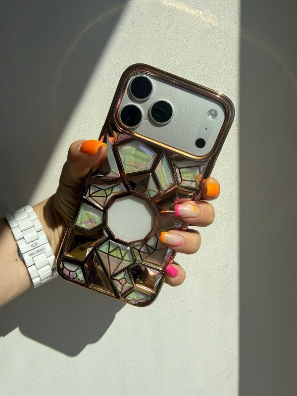 Producto - Case diamantes dorado
