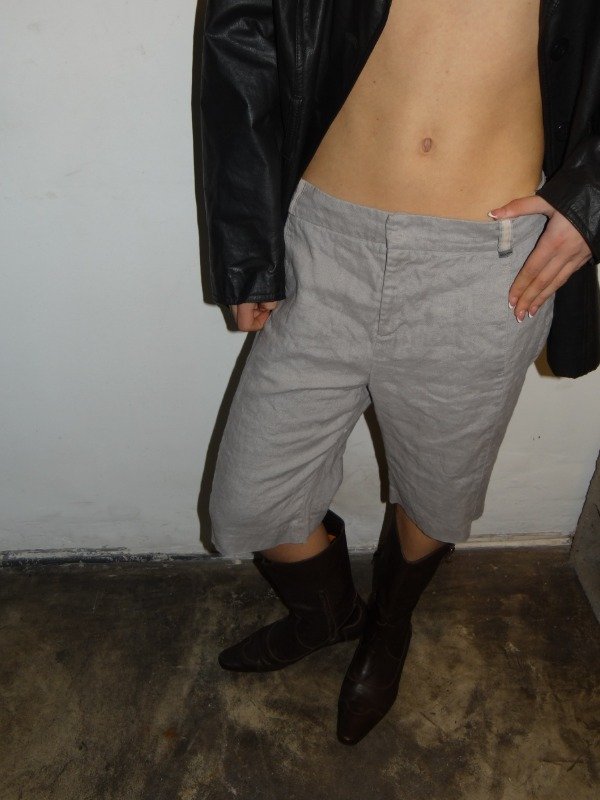Producto - bermudas lino gris