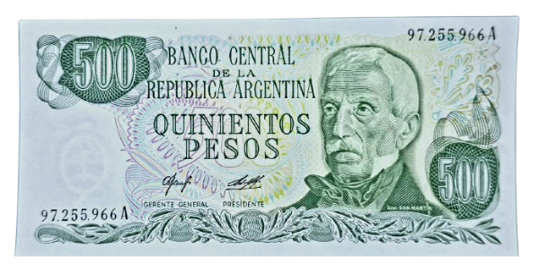 Producto - 500 Pesos Ley 18.188 (Camps - Diz) Bott.2423 S/Hilos XF+/-Aunc