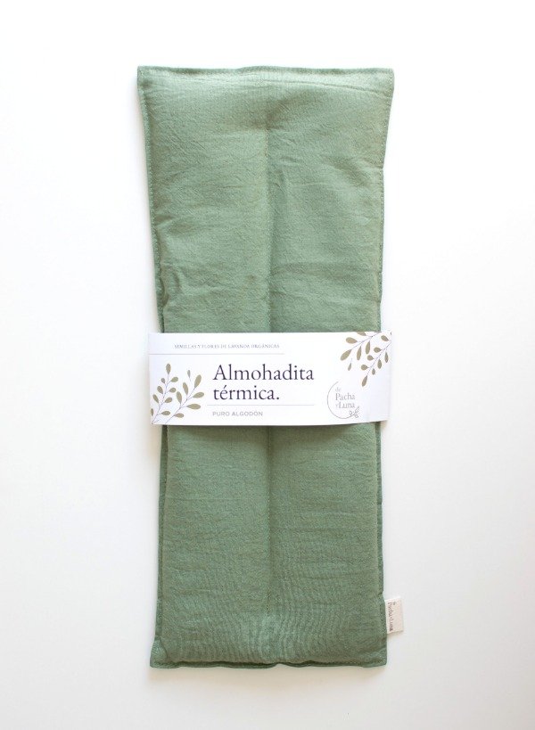 Producto - Almohadita Lumbar PURO ALGODÓN Verde Malva - 0