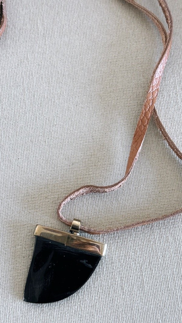 Producto - Collar rústico asta y alpaca - 2