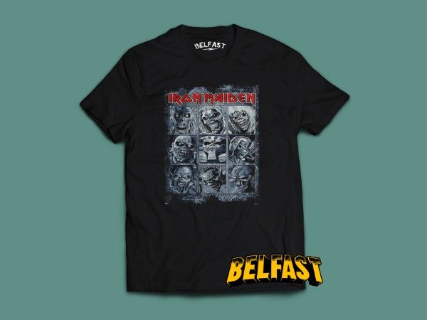remera iron maiden eddie faces