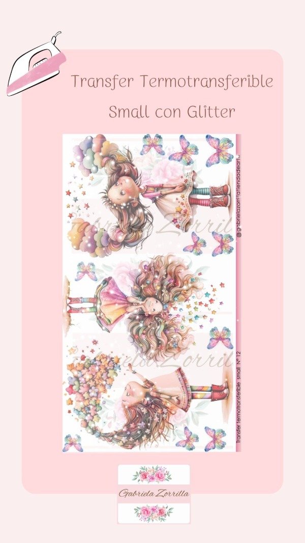 Producto - Transfer Termotransferible Small con Glitter N12