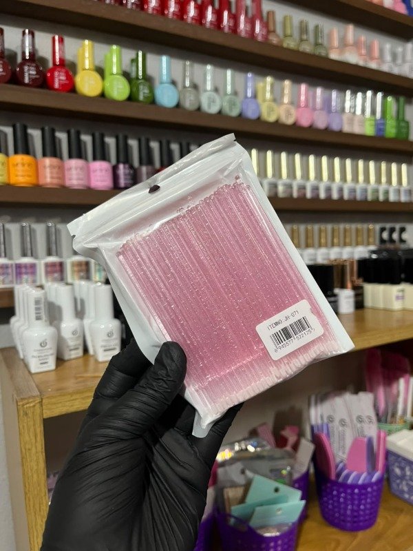 Producto - Microhisopos con Glitter Rosa