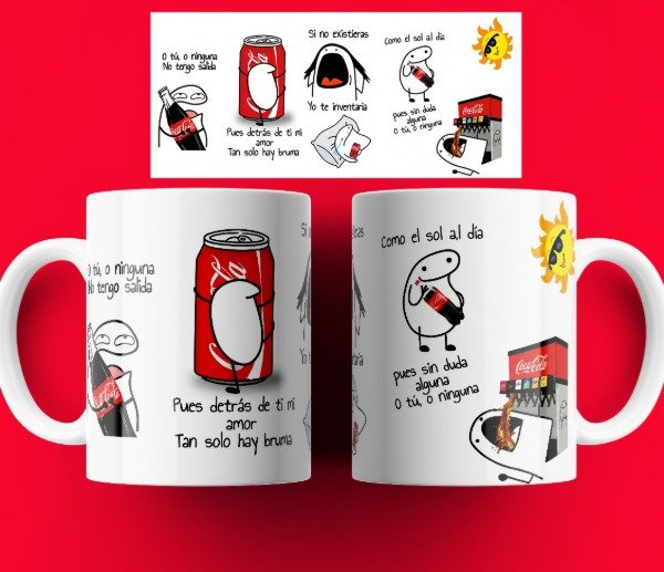 Producto - Plantillas Tazas O tu o ninguna Coca Cola Canción Meme Sublimar #t691