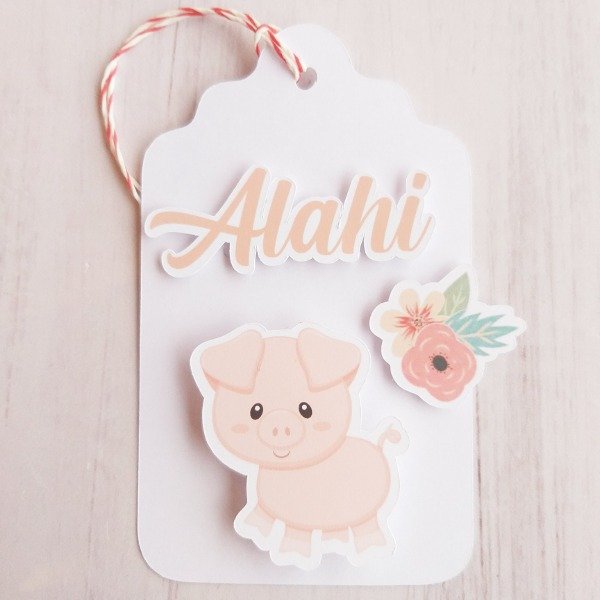 Producto - Tag 3D ANIMALITOS DE LA GRANJA, VARIOS x 10 unid - 1