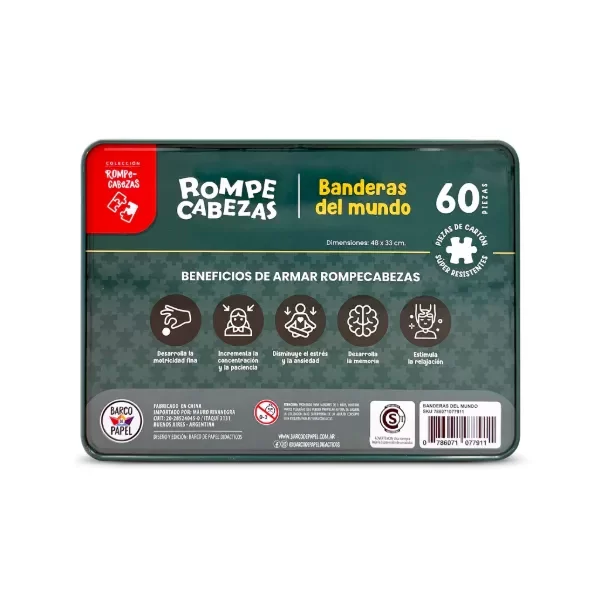 Producto - Rompecabezas Banderas del Mundo 60 piezas - 2