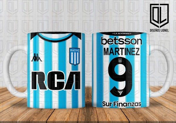 Producto - PLANTILLA PARA TAZAS RACING CLUB - TITULAR 2024 (MARAVILLA MARTINEZ)