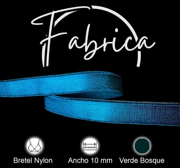 Producto - Bretel 10mm verde bosque nylon (1 metro)