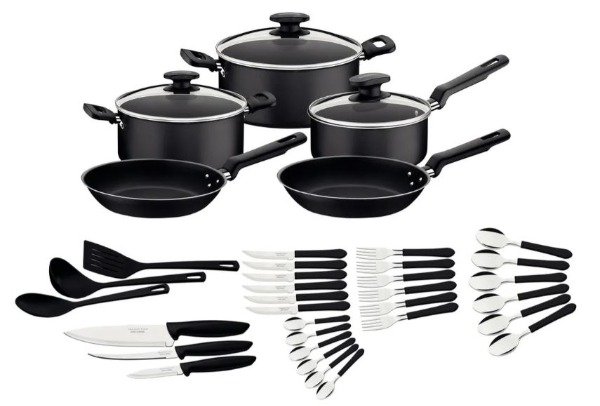 Producto - Batería de cocina 38 piezas aluminio Tramontina Loreto 27899/466