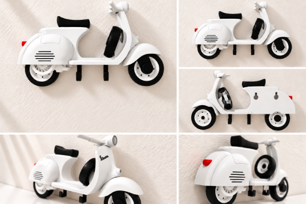 Producto - Porta Llaves Vespa Moto Scooter Perchero De Pared - 0