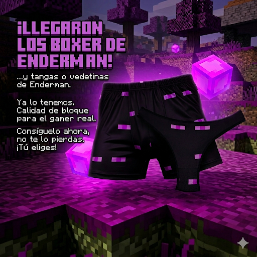 Producto - Bóxer y vedetina Dúo Enderman