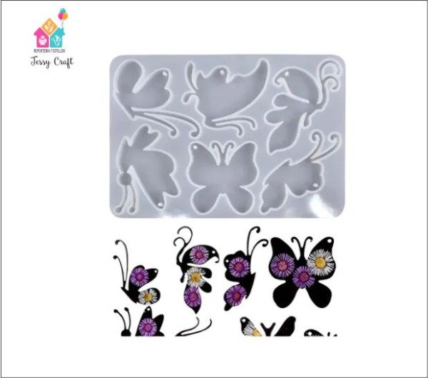 Producto - Molde de Silicona Mariposas Lisas x6 -  G91-023M5