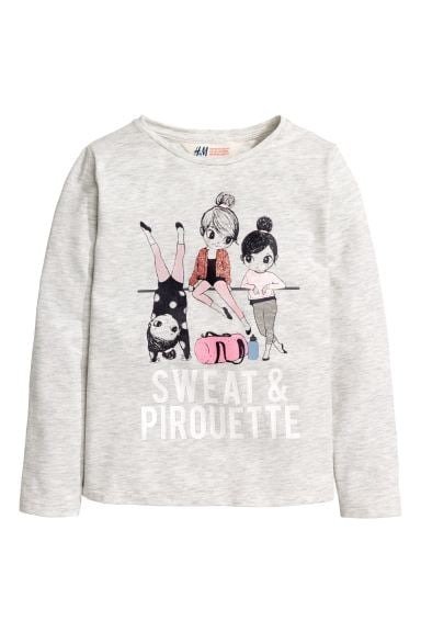 Producto - Remera Niña Manga Larga Gris Nenas