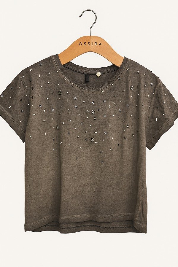 Producto - REMERA M/C JERSEY LAVADO CON BORDADO