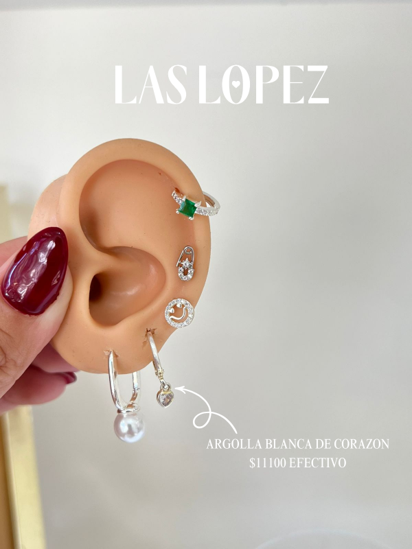 Producto - ARGOLLA BLANCA Y ROSA DE CORAZON