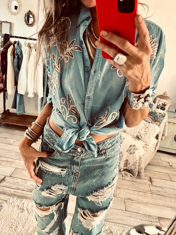 Producto - Camisa Teresa celeste - 3