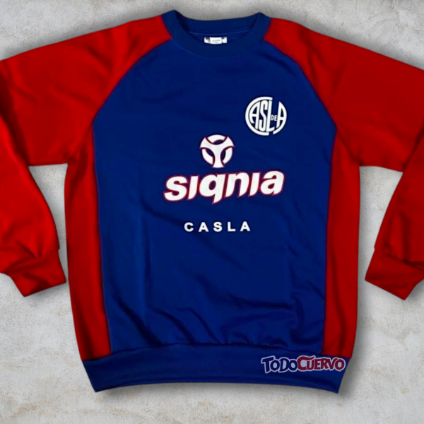 Producto - BUZO RETRO DE SAN LORENZO SIGNIA - ROJO Y AZUL