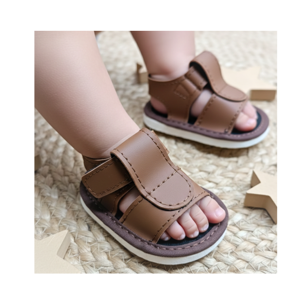 Producto - Sandalia cruzada ecocuero chocolate