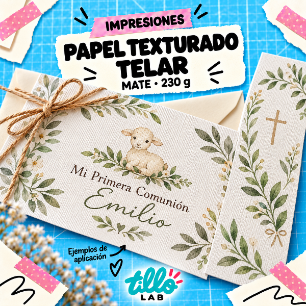 Producto - Papel texturado telar 230 g