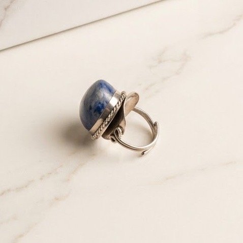 Producto - Anillo cuarzo Azul y alpaca! - 3
