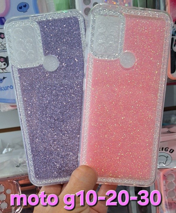 Producto - Fundas brillo desmontable. Moto g10-20-30