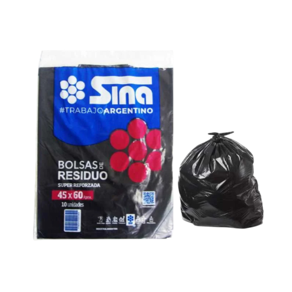 Producto - BOLSA RESID 45x60cm SUPER REFORZ SINA x 10u