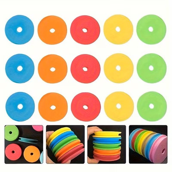 Producto - Tablita tipo Alfajor Goma Eva Reforzada 7cm diametro 0.7cm ancho Varios Colores - 7