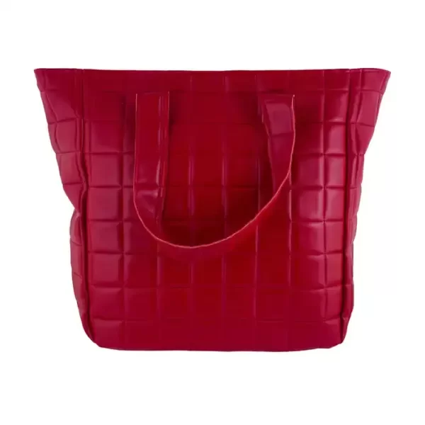 Producto - Bolso cuero ecológico shopping XL Matelasse Rojo