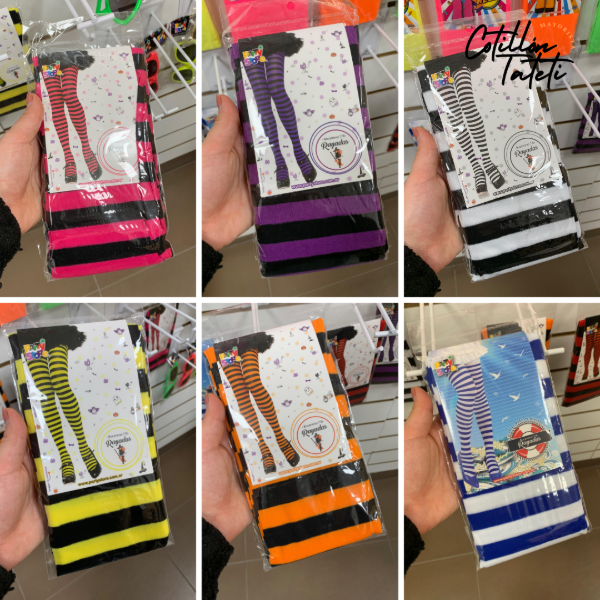 Producto - MEDIAS BUCANERAS RAYADAS 68 CM