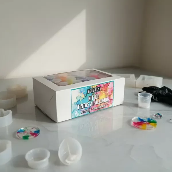 Producto - Set Tintas Al Alcohol para Resina Epóxica 12 U x 50cc C/u Efect Acuarela