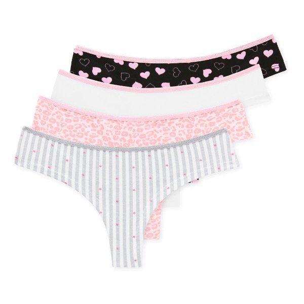 Producto - PACK X4 CULOTTE LESS DE ALGODON ESTAMPADOS Art. 76368 (Talle 2, 3, 4)