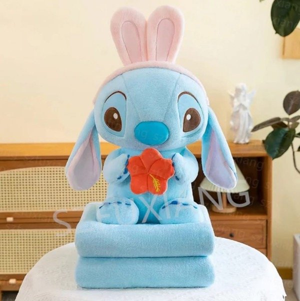 Producto - Peluche con manta stich vincha 45cm final
