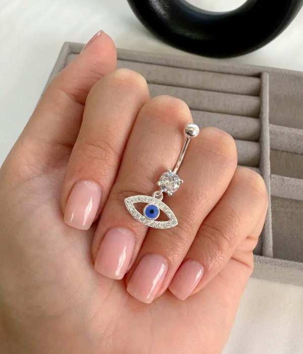 Producto - Piercing Ombligo Ojito con Micropave y Cubic - 0