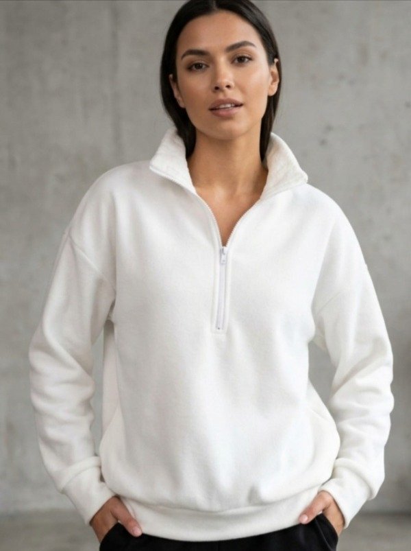 Producto - Buzo con Cierre 35 cm con bolsillos "Tini" Ribb (Art. 6151A)
