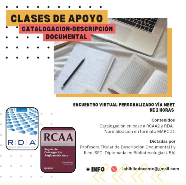 Producto - Clase Grupal de Apoyo: estudiantes de bibliotecología y bibliotecarios