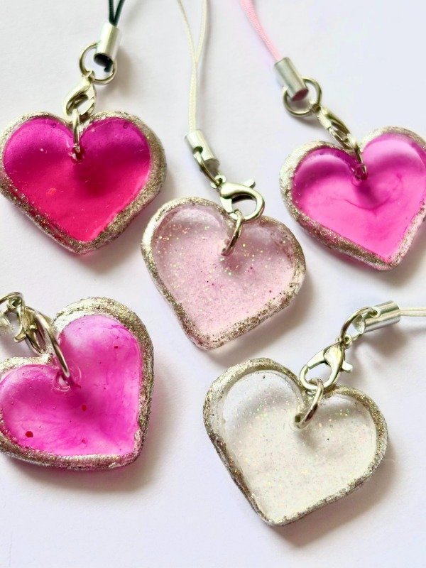 Producto - Phone charms corazones metálicos - 0
