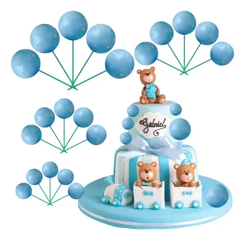 Producto - Set de esferas plasticas celeste 20 unidades