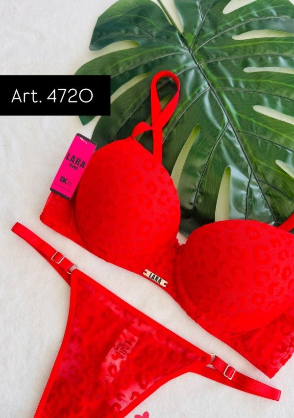 Producto - Conjunto armado microtul print rojo T.95