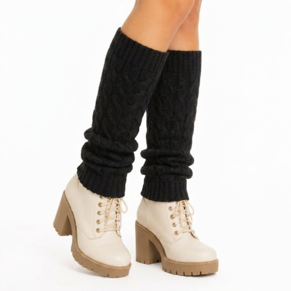 Producto - Polainas Tejidos Volados Negro
