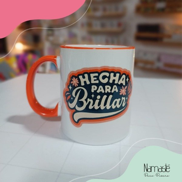 Producto - Taza de cerámica Hecha para brillar color