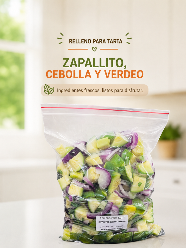 Producto - Relleno para tarta de Zapallitos, Cebolla y verdeo 800gr