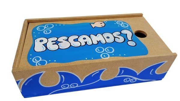 Producto - Juego de pesca con caja de madera