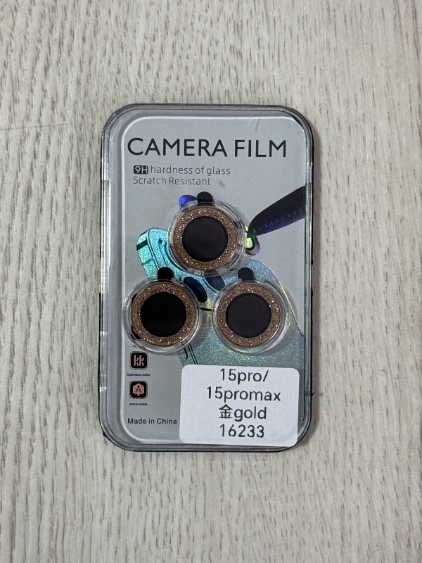 Producto - VIDRIO DE CÁMARA GLITTER PARA IPHONE 15 PRO / 15 PRO MAX - 1