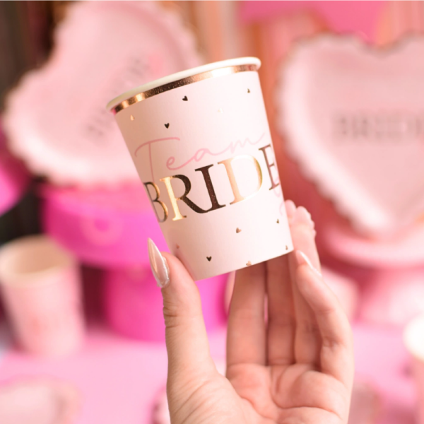 Producto - VASO "TEAM BRIDE" ROSE GOLD x10un.
